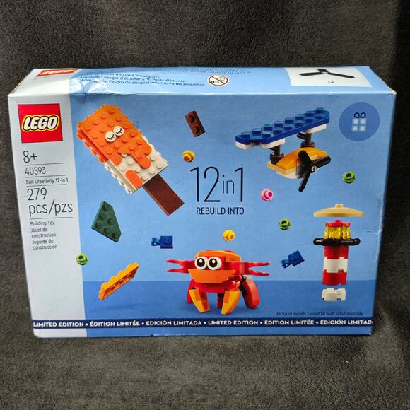 LEGO Fun Creativity 12-in-1 40593 279 Building Toy Pieces Place Sailboat Cabin & - Picture 7 of 7